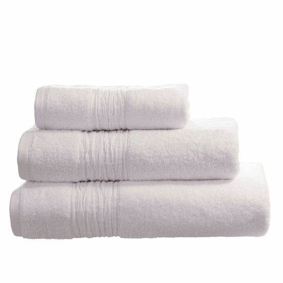 Lazy Linen Bathroom Cotton Towel in White