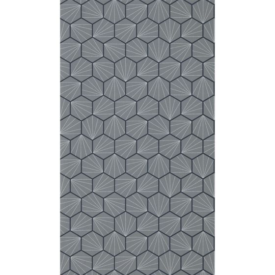 Aikyo Geometric Wallpaper 111921 by Scion in Steel Grey