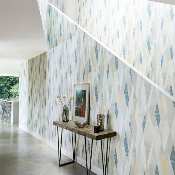 Vertices Wallpaper 111704 by Harlequin in Ink Blue Gold
