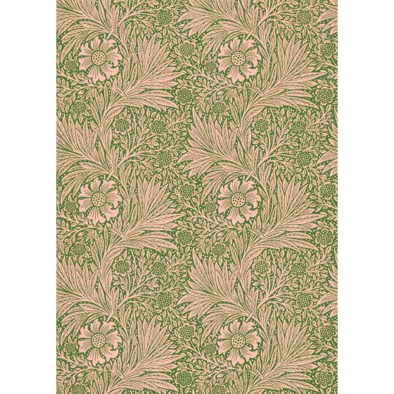 Marigold Wallpaper 216953 by Morris & Co in Pink Olive Green
