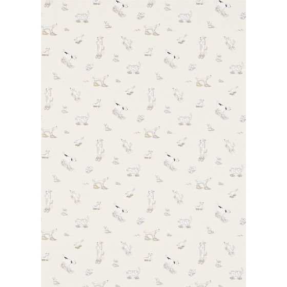 Dogs in Clogs Wallpaper 214014 by Sanderson in Vanilla White