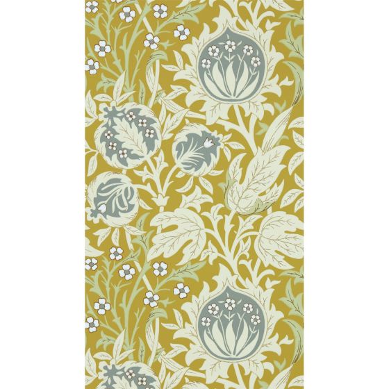 Elmcote Wallpaper 217202 by Morris & Co in Sunflower Yellow