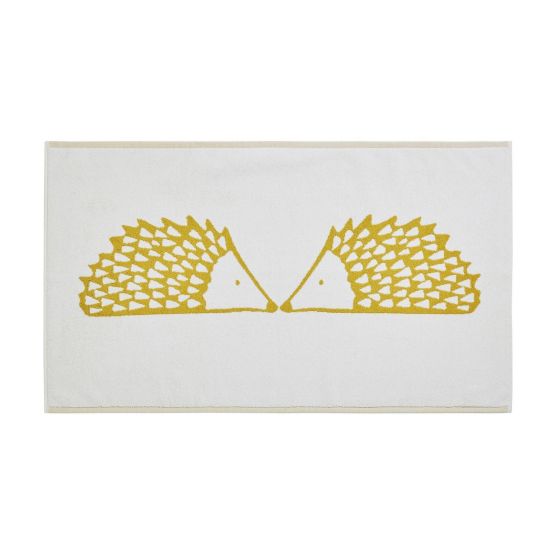 Spike Hedgehog Cotton Bath Mats By Scion in Mustard Yellow