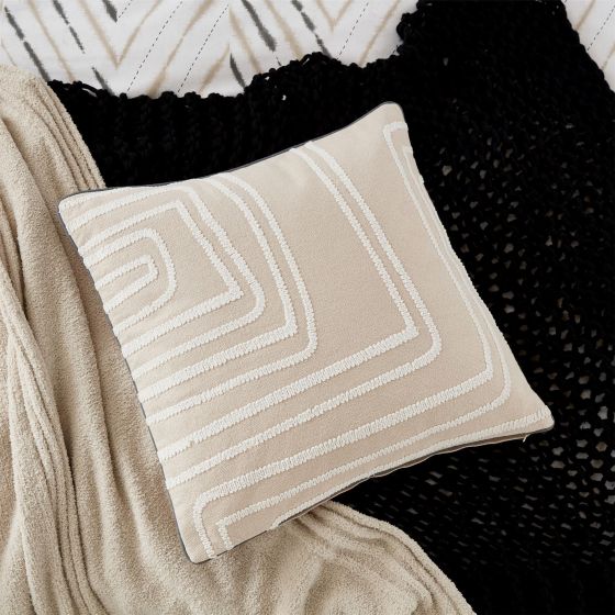 Nalu Kaia Cushion by Nicole Scherzinger in Linen & Ivory