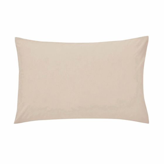 Plain Dye Housewife Pillowcase by Helena Springfield in Stone