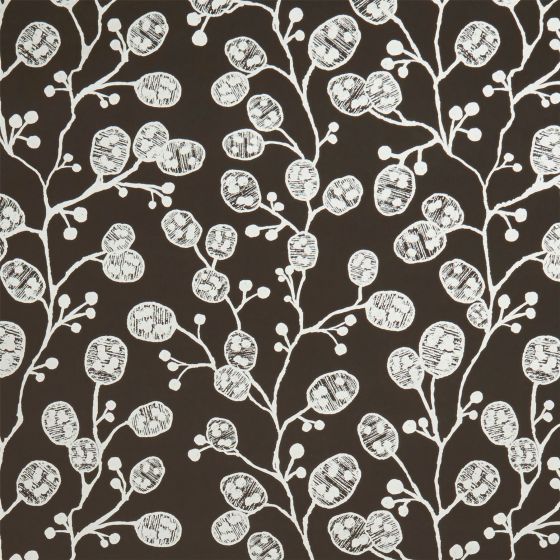 Honesty Wallpaper W0092 01 by Clarke and Clarke in Charcoal Gold