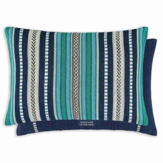 Indus Cushion by William Yeoward in Peacock Blue
