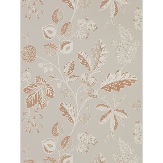 Warwick Leaf Wallpaper 216615 by Sanderson in Taupe Grey