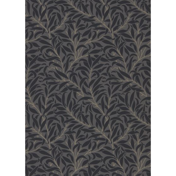 Pure Willow Bough Wallpaper 216026 by Morris & Co in Charcoal Black