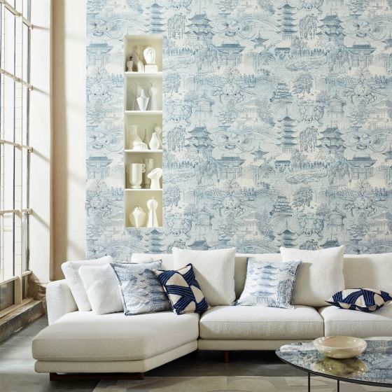Eastern Palace Wallpaper 312987 by Zoffany in Indigo Blue