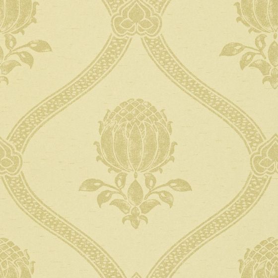 Granada Wallpaper 101 by Morris & Co in Cream Silver Grey