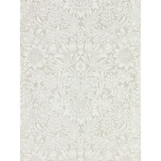 Pure Sunflower Wallpaper 216049 by Morris & Co in Chalk Silver