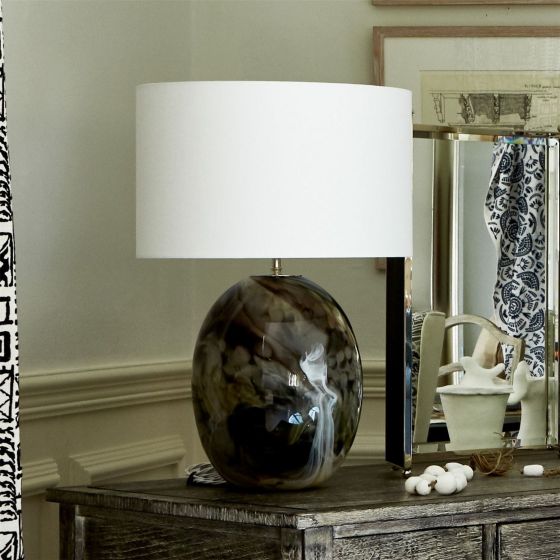 Babetta Crystal Glass Lamp by William Yeoward in Slate Grey