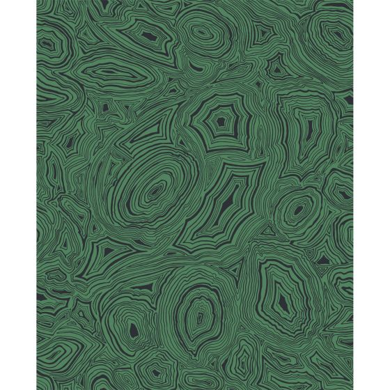 Malachite Wallpaper 17035 by Cole & Son in Emerald Green Black