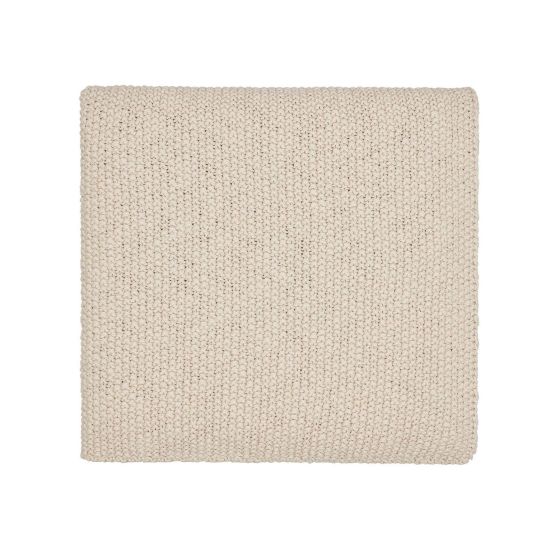 Drift Organic Knit Throw By Murmur in Linen Cream