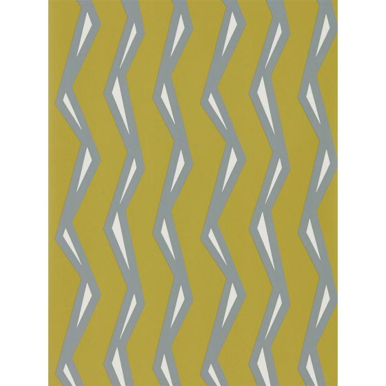 Rayo Zigzag Wallpaper 111813 by Scion in Dandelion Charcoal Grey