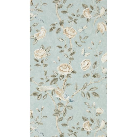 Andhara Floral Wallpaper 216797 by Sanderson in Dove Cream