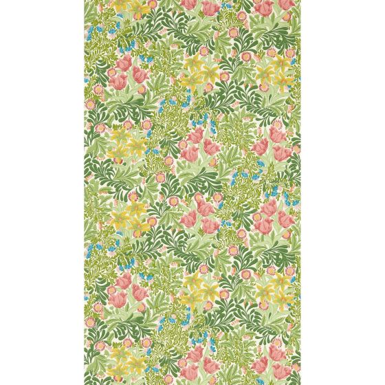Bower Wallpaper 217205 by Morris & Co in Boughs Green Rose Pink