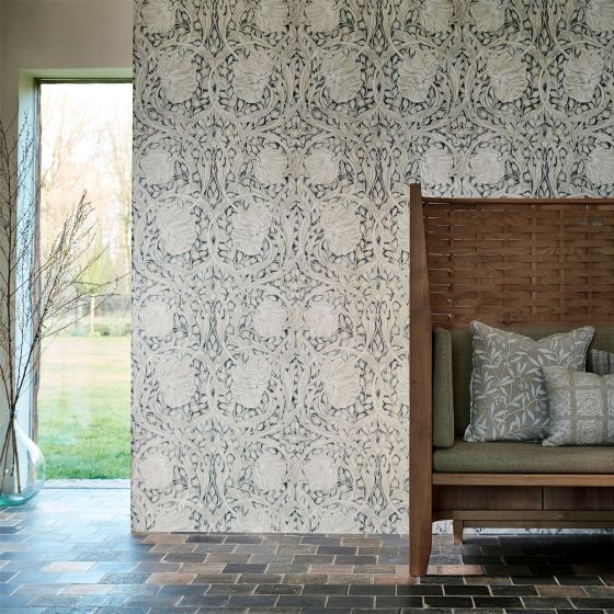 Pure Pimpernel Wallpaper 216539 by Morris & Co in Black Ink