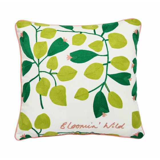 Bloomin Wild Cushion By Scion in Mint Leaf Green