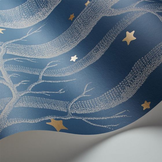 Woods & Stars Wallpaper 11052 by Cole & Son in Midnight Blue