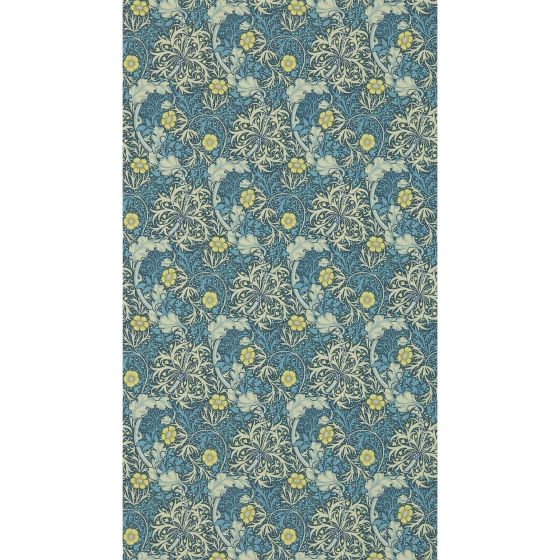 Seaweed Wallpaper 214714 by Morris & Co in Ink Woad Blue