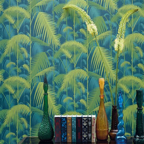 Palm Jungle Wallpaper 1002 by Cole & Son in Petrol Lime