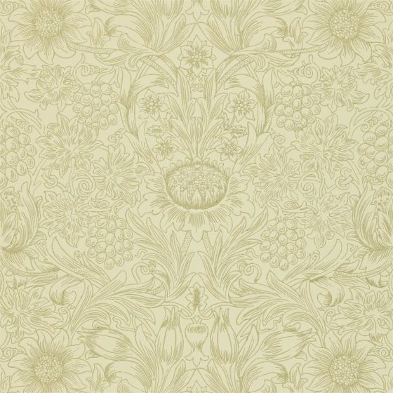 Sunflower Wallpaper 210475 by Morris & Co in Parchment Gold