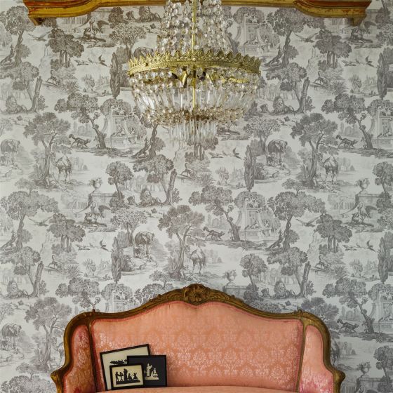 Versailles Wallpaper 99 15061 by Cole & Son in Charcoal Grey