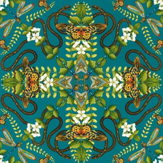 Emerald Forest Wallpaper W0129 05 by Wedgwood in Teal