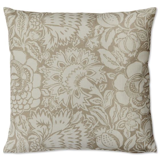 Poppy Damask Indoor Outdoor Cushion 647004 by Sanderson in Stone