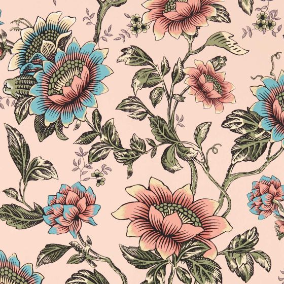 Tonquin Floral Wallpaper W0134 01 by Wedgwood in Blush Pink