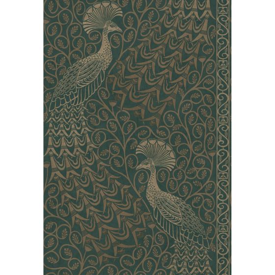 Pavo Parade Wallpaper 116 8031 by Cole & Son in Metallic Gilver