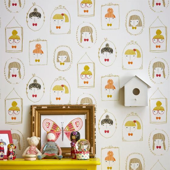 Hello Dolly Wallpaper 111266 by Scion in Sunshine Tangerine Postbox