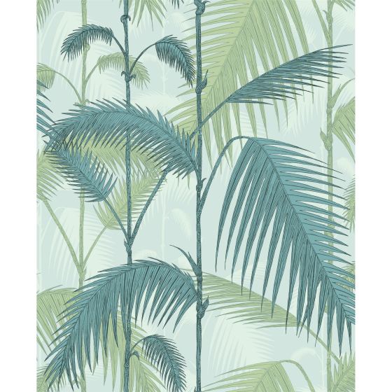 Palm Jungle Wallpaper 1001 by Cole & Son in Seafoam Blue