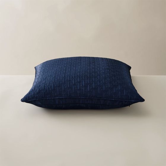T Quilted Sham Pillowcase by Ted Baker in Navy Blue