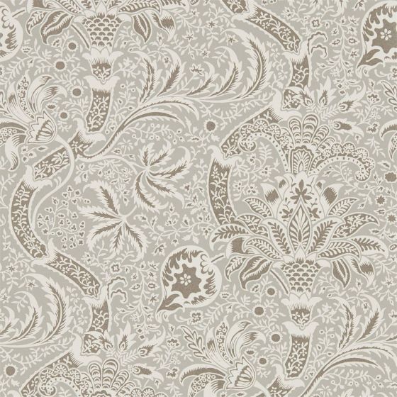 Indian Wallpaper 216444 by Morris & Co in Grey Pewter