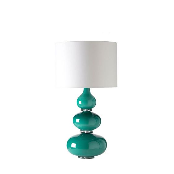 Aragoa Crystal Glass Lamp by William Yeoward in Jade Green