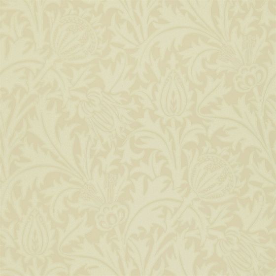 Thistle Wallpaper 210485 by Morris & Co in Ivory White