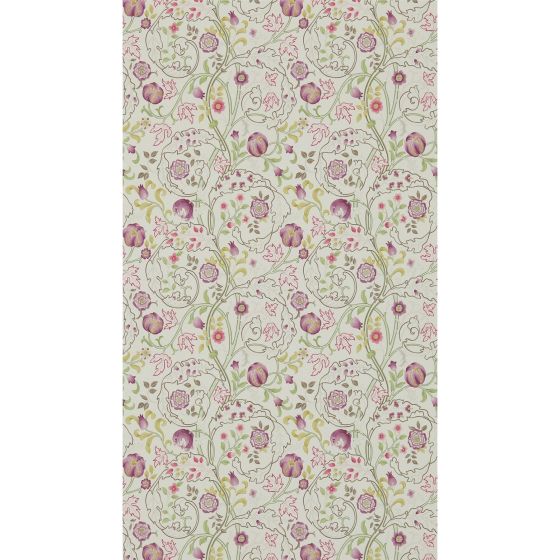 Mary Isobel Wallpaper 214727 by Morris & Co in Wine Linen