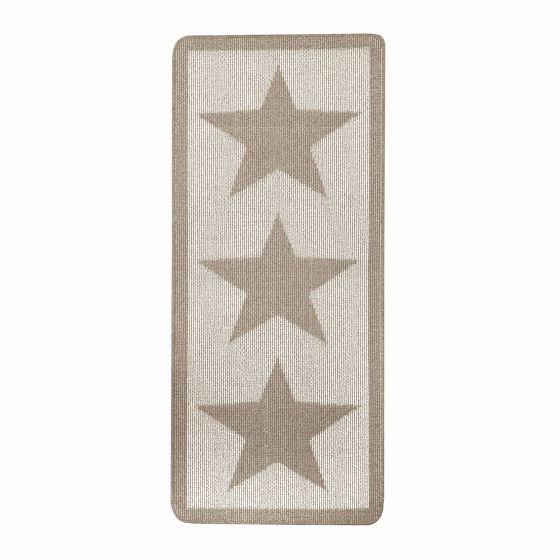 Star Washable Anti Slip Utility Mat in Stone Brown