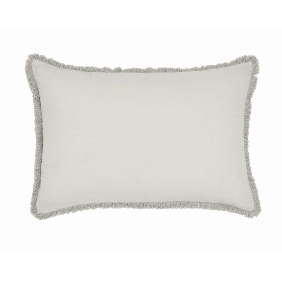 Pure Linen Cotton Cushion by Morris & Co in Silver Grey