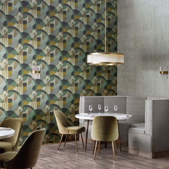 Abstract 1928 Wallpaper 312887 by Zoffany in Antique Olivine