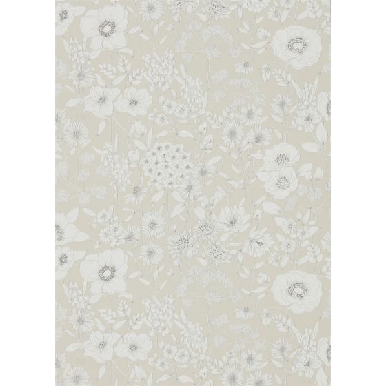Maelee Wallpaper 216349 by Sanderson in Linen White