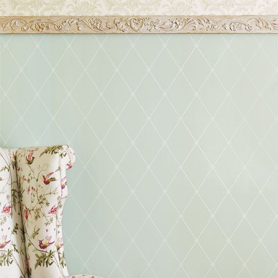 Large Georgian Rope Trellis Wallpaper 100 13065 by Cole & Son in Olive