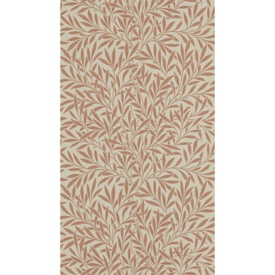 Willow Leaf Wallpaper 210381 by Morris & Co in Russet Red
