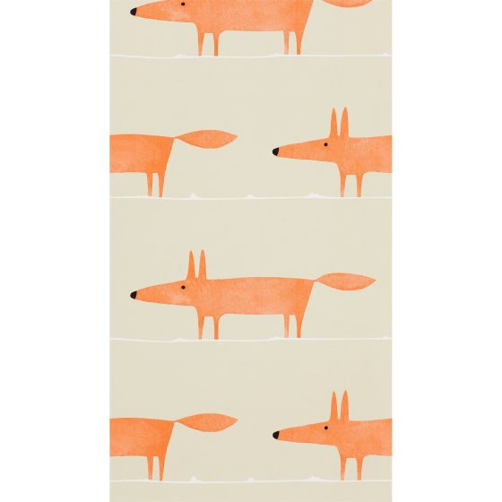 Mr Fox Wallpaper 110847 by Scion in Ginger Orange