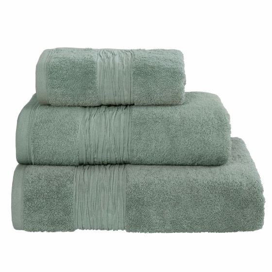 Lazy Linen Bathroom Cotton Towel in Sage Green