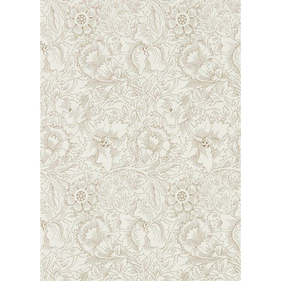 Pure Poppy Wallpaper 216035 by Morris & Co in Cream Gold Yellow
