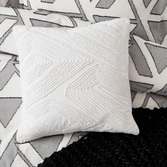 Nalu Nohea Textured Cushion by Nicole Scherzinger in White